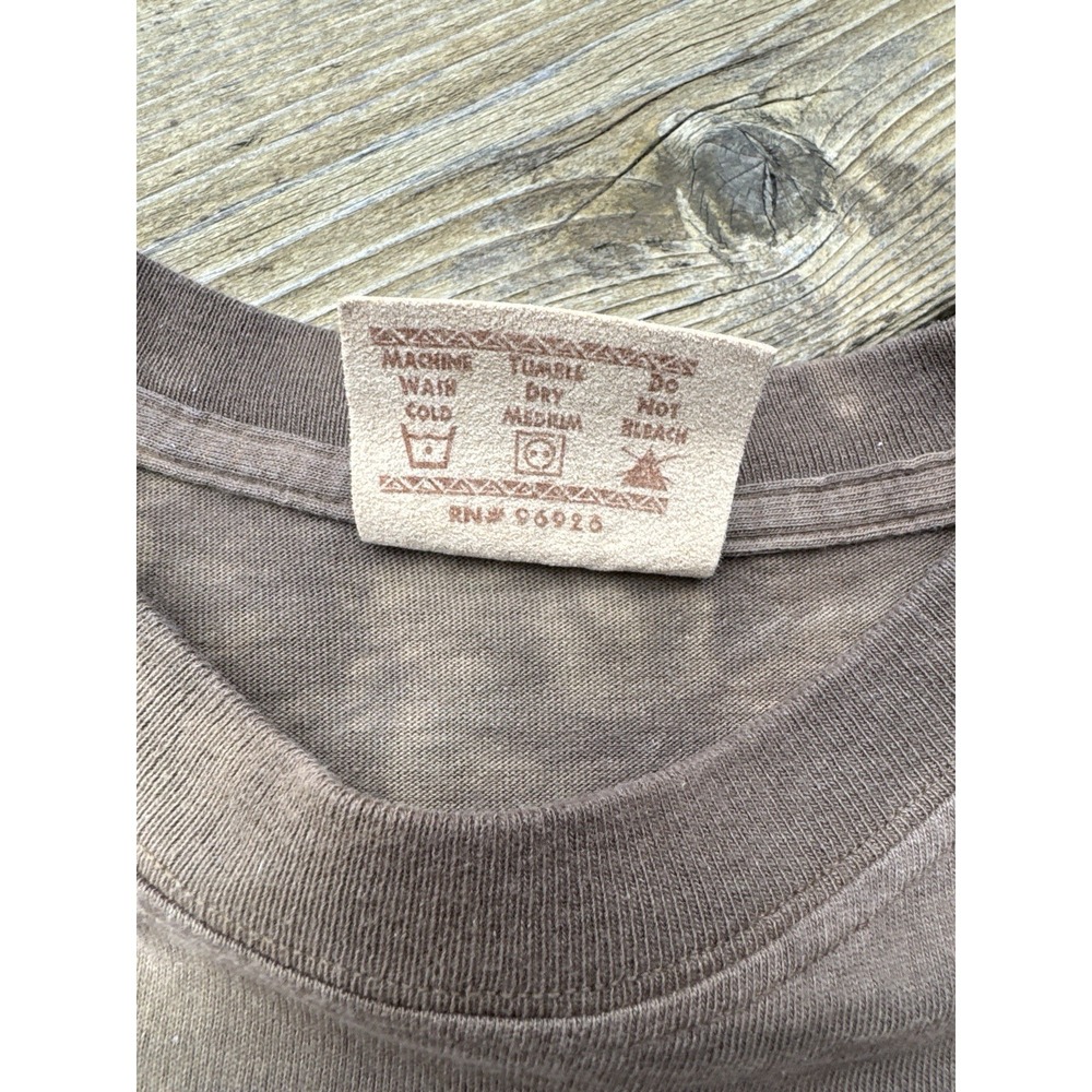 Vintage The Mountain Wolf Native American Tie Dye T Shirt Brown Graphic Mens L - Picture 10 of 10